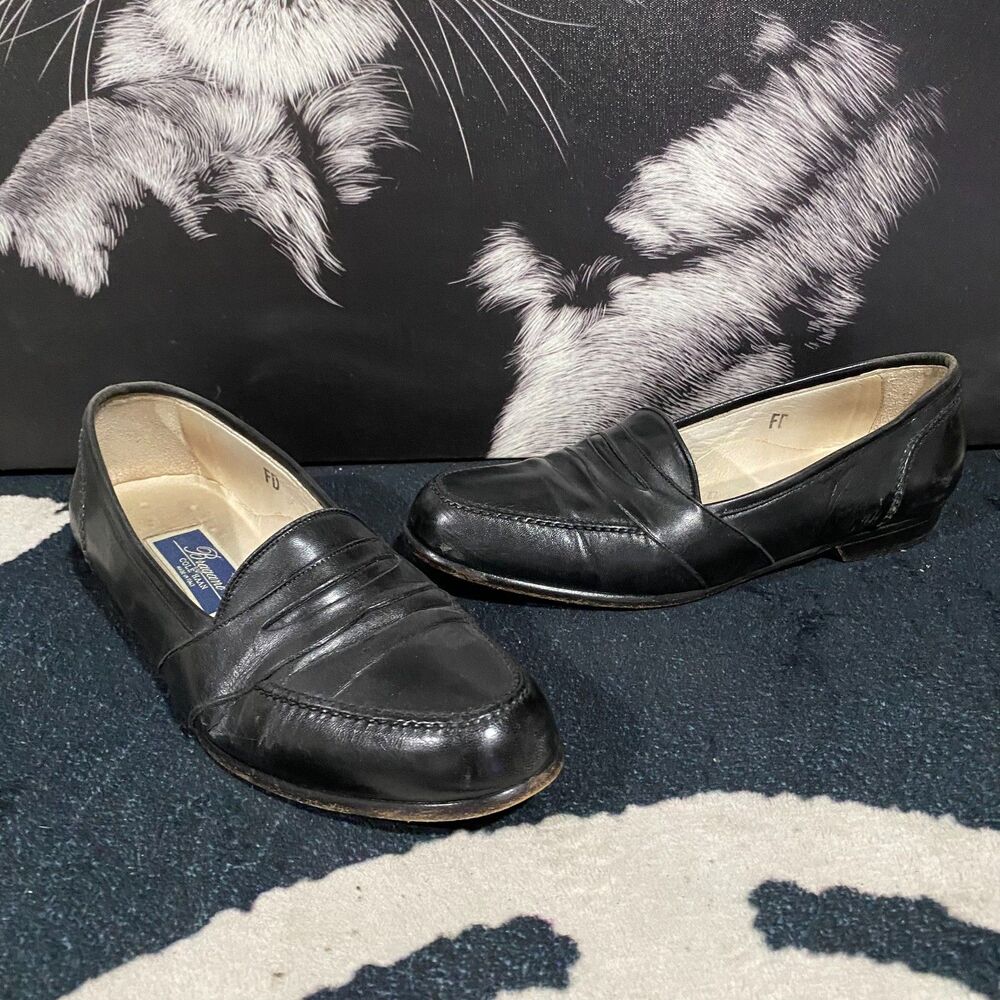 Vintage Bragano by Cole Haan Penny Loafer Men's 8M Black Leather Formal Preppy